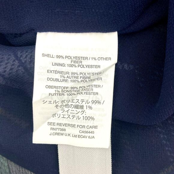 J.Crew Stewart Tartan Halter Tie-Back Chiffon Blouse 14 - Picture 15 of 16